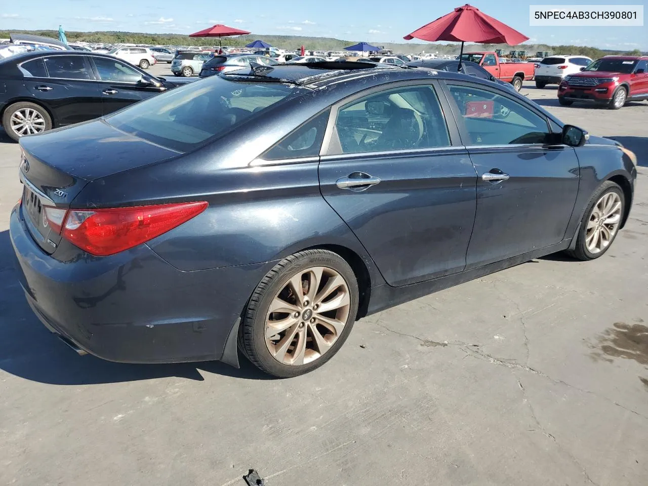 2012 Hyundai Sonata Se VIN: 5NPEC4AB3CH390801 Lot: 71870884