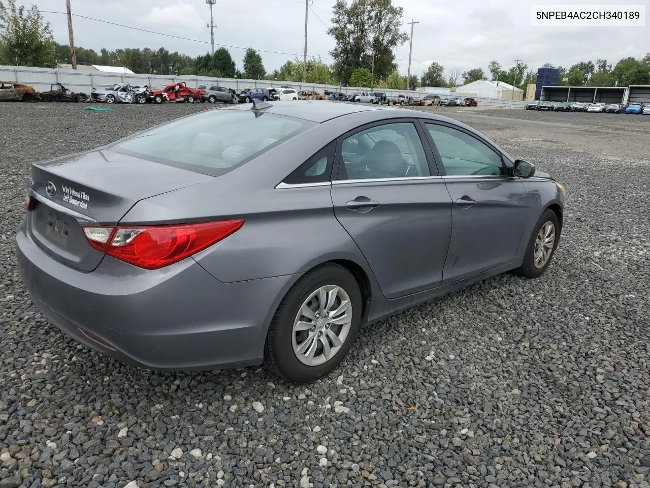 2012 Hyundai Sonata Gls VIN: 5NPEB4AC2CH340189 Lot: 72044094