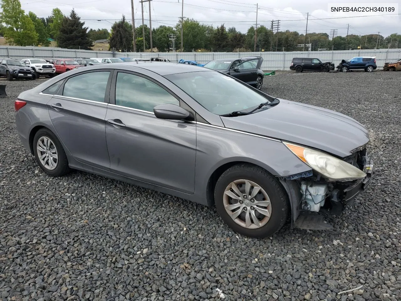 2012 Hyundai Sonata Gls VIN: 5NPEB4AC2CH340189 Lot: 72044094