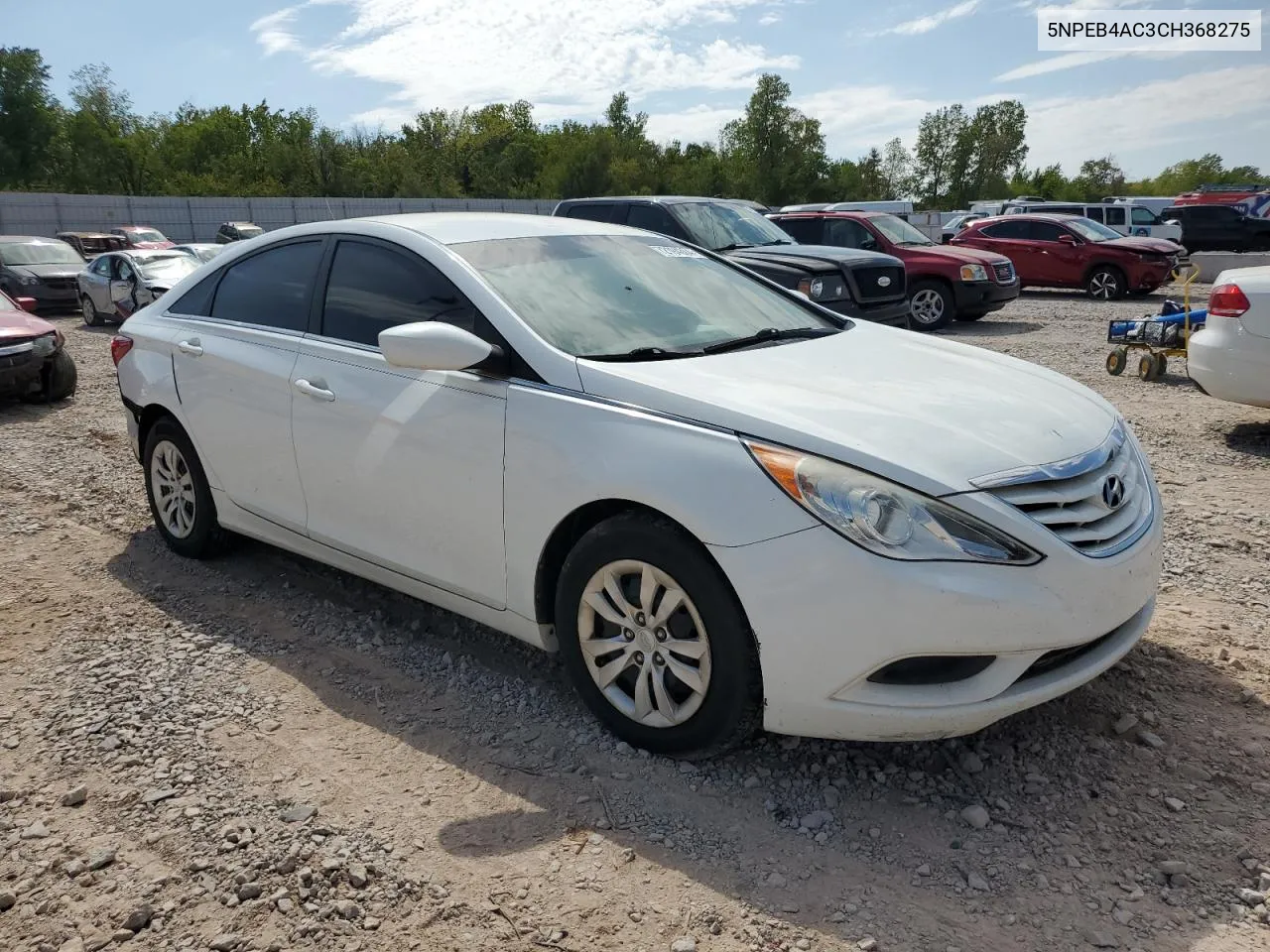 2012 Hyundai Sonata Gls VIN: 5NPEB4AC3CH368275 Lot: 72194304