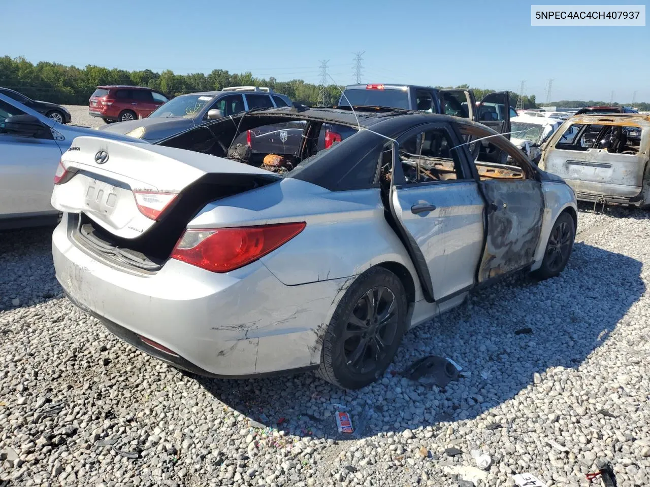 2012 Hyundai Sonata Se VIN: 5NPEC4AC4CH407937 Lot: 72421404