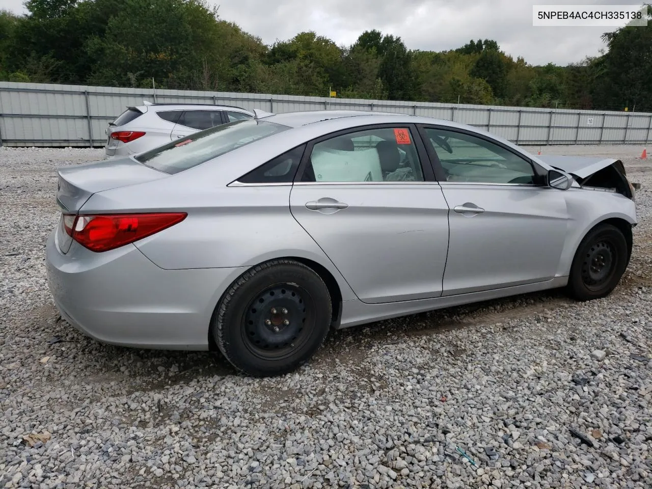 2012 Hyundai Sonata Gls VIN: 5NPEB4AC4CH335138 Lot: 72738714