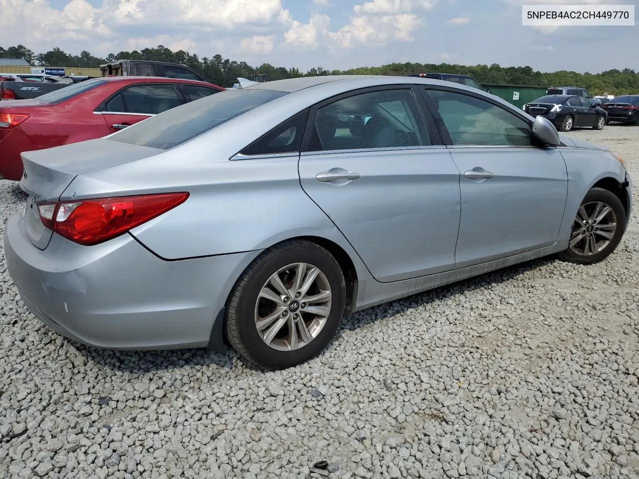 2012 Hyundai Sonata Gls VIN: 5NPEB4AC2CH449770 Lot: 72906944