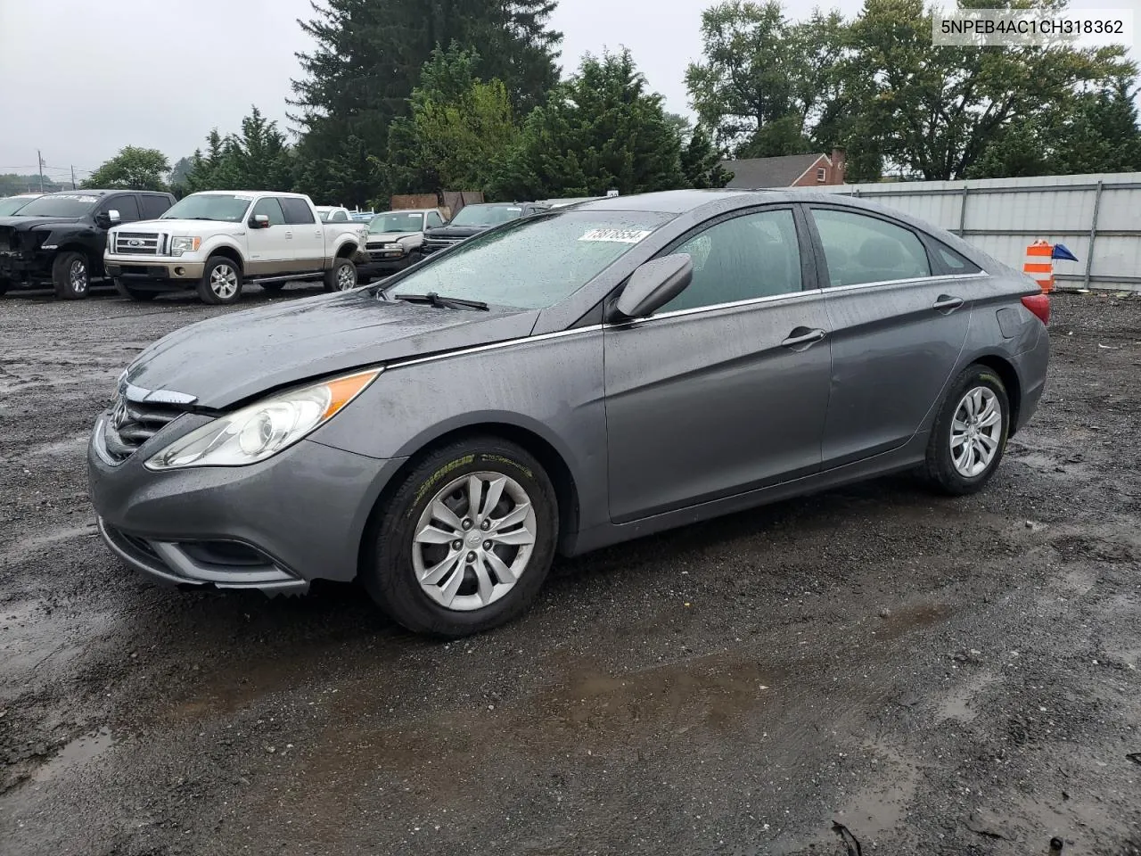 2012 Hyundai Sonata Gls VIN: 5NPEB4AC1CH318362 Lot: 73878554