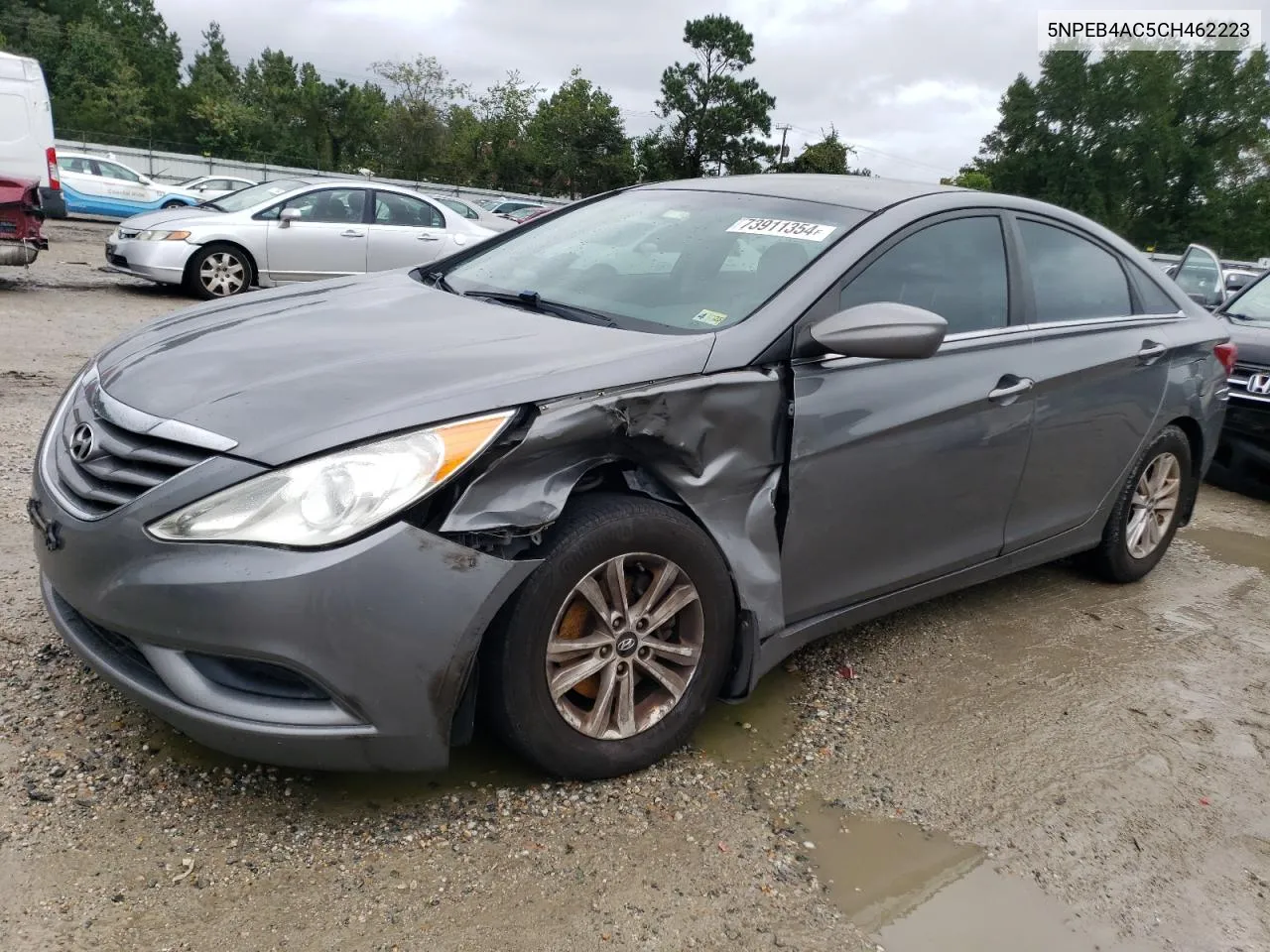 2012 Hyundai Sonata Gls VIN: 5NPEB4AC5CH462223 Lot: 73911354