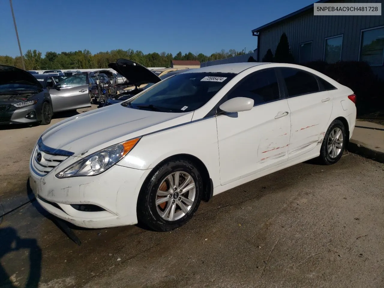 2012 Hyundai Sonata Gls VIN: 5NPEB4AC9CH481728 Lot: 73986424