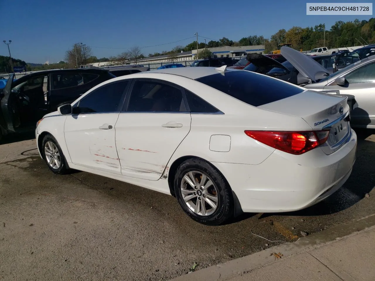 2012 Hyundai Sonata Gls VIN: 5NPEB4AC9CH481728 Lot: 73986424