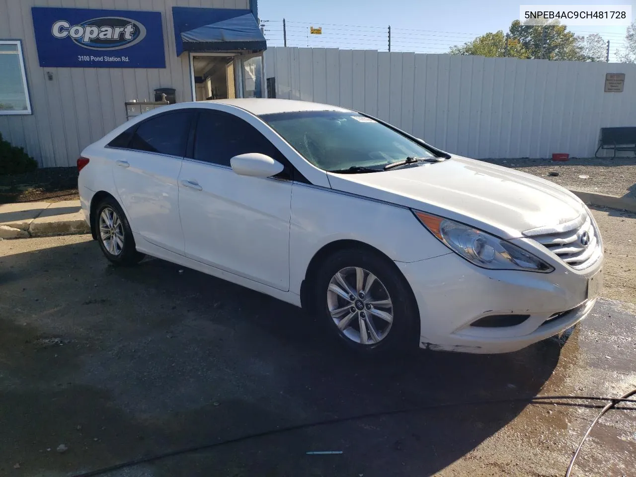 2012 Hyundai Sonata Gls VIN: 5NPEB4AC9CH481728 Lot: 73986424