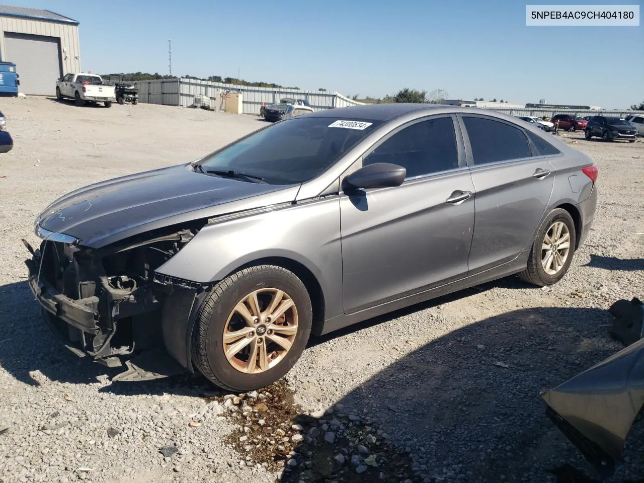 2012 Hyundai Sonata Gls VIN: 5NPEB4AC9CH404180 Lot: 74300834