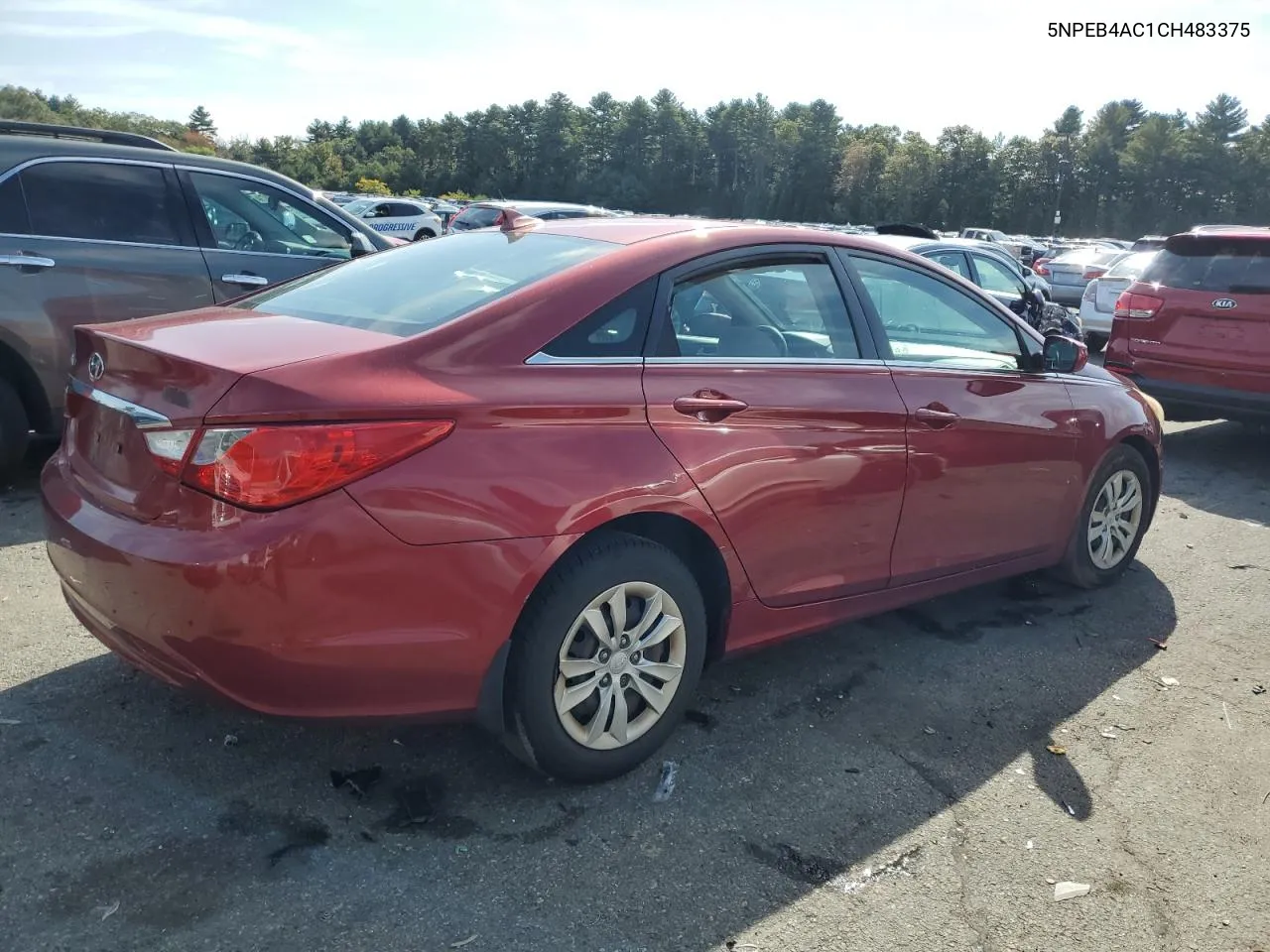 2012 Hyundai Sonata Gls VIN: 5NPEB4AC1CH483375 Lot: 74552724