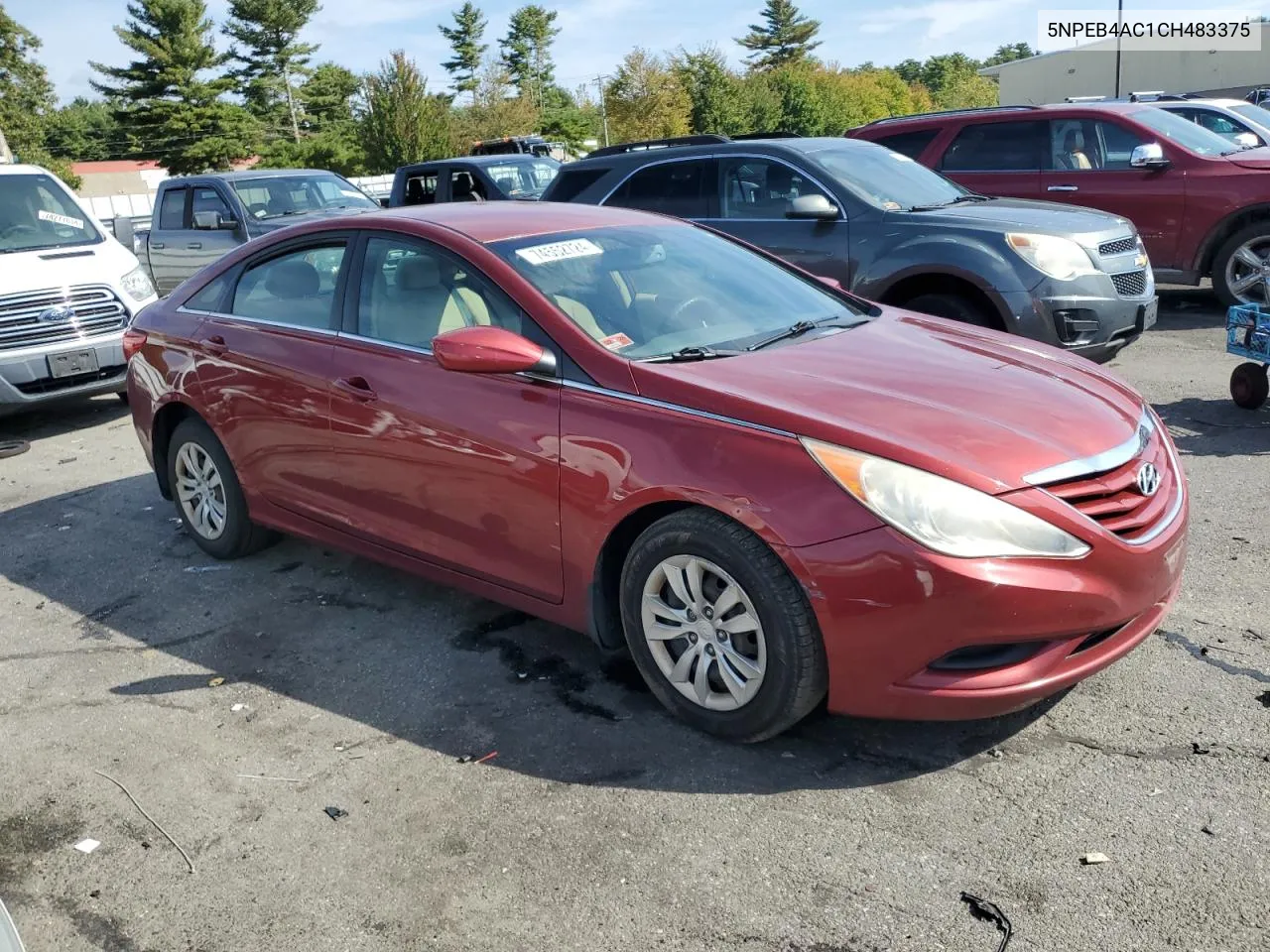 2012 Hyundai Sonata Gls VIN: 5NPEB4AC1CH483375 Lot: 74552724