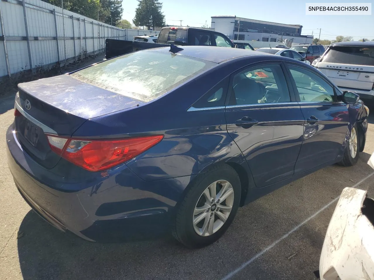 2012 Hyundai Sonata Gls VIN: 5NPEB4AC8CH355490 Lot: 74723254