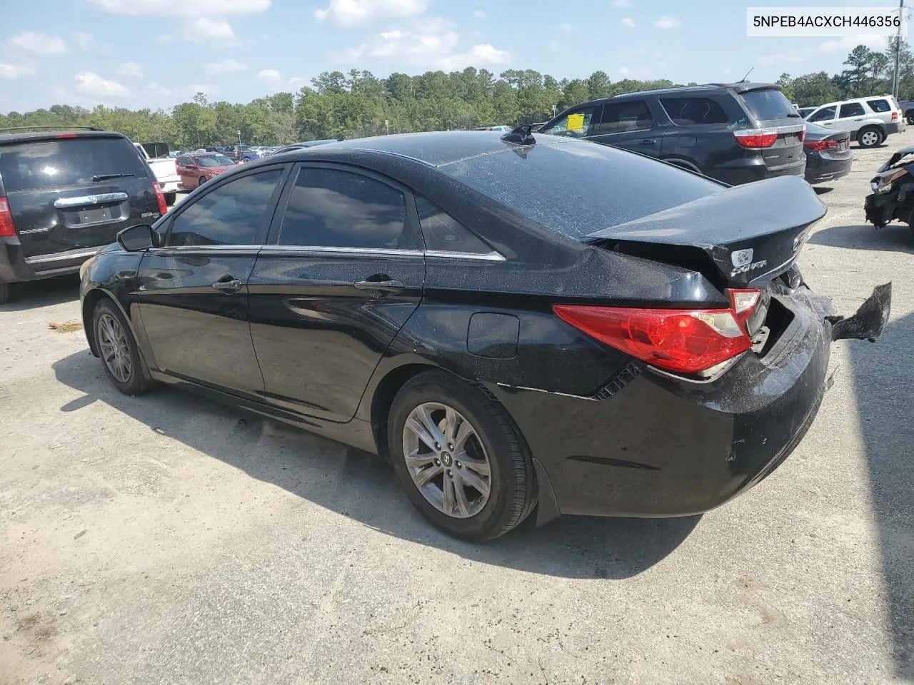 2012 Hyundai Sonata Gls VIN: 5NPEB4ACXCH446356 Lot: 74933684