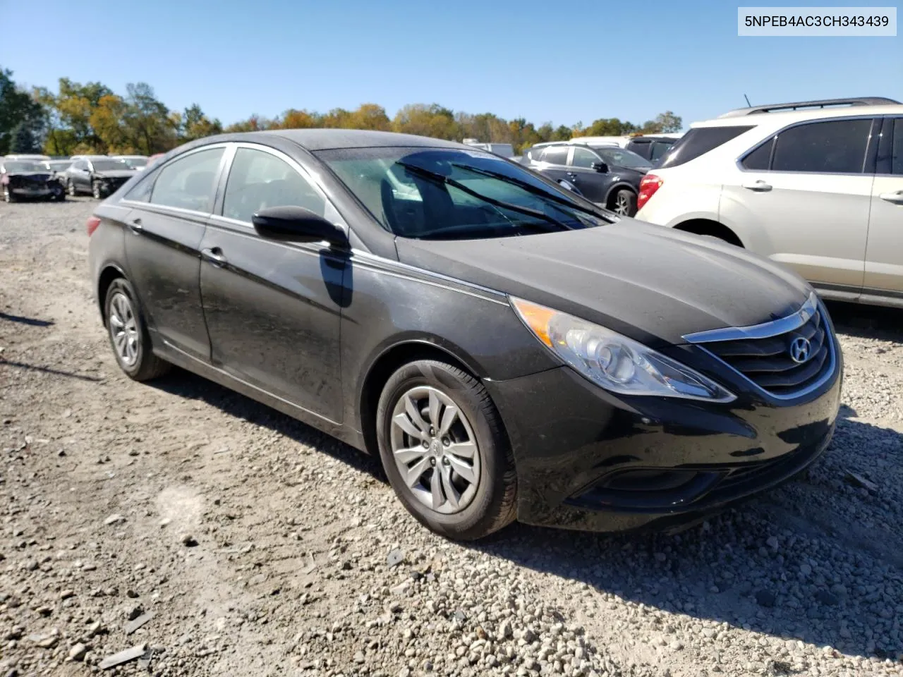 2012 Hyundai Sonata Gls VIN: 5NPEB4AC3CH343439 Lot: 74945754