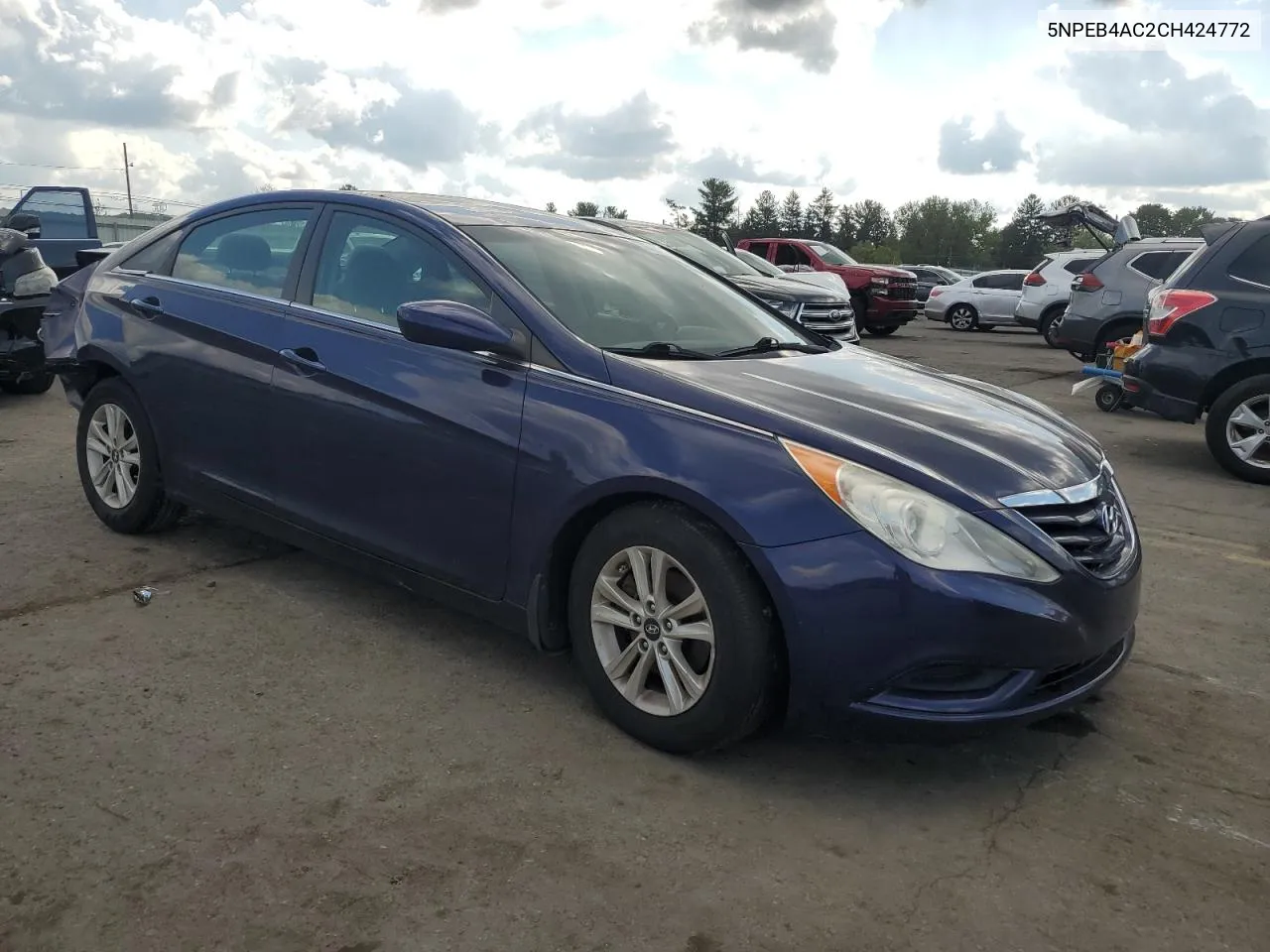 2012 Hyundai Sonata Gls VIN: 5NPEB4AC2CH424772 Lot: 74987534