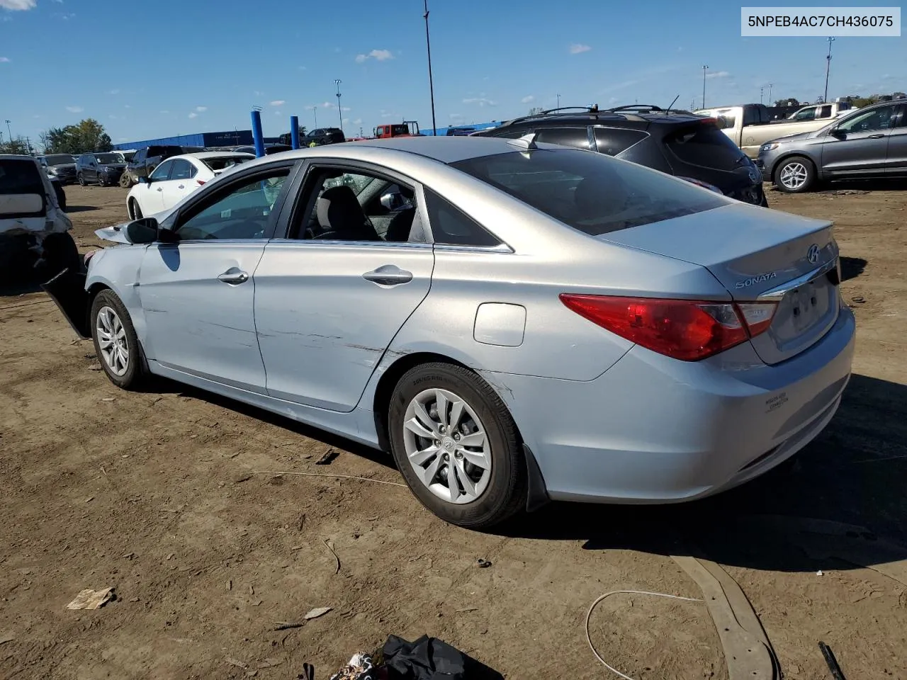 2012 Hyundai Sonata Gls VIN: 5NPEB4AC7CH436075 Lot: 75220284