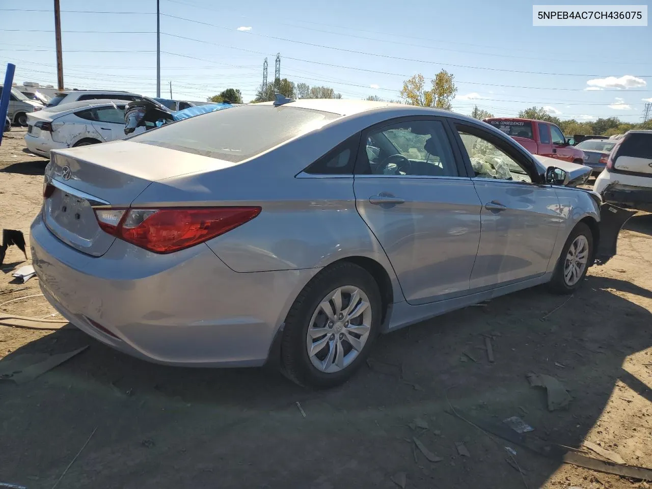 2012 Hyundai Sonata Gls VIN: 5NPEB4AC7CH436075 Lot: 75220284