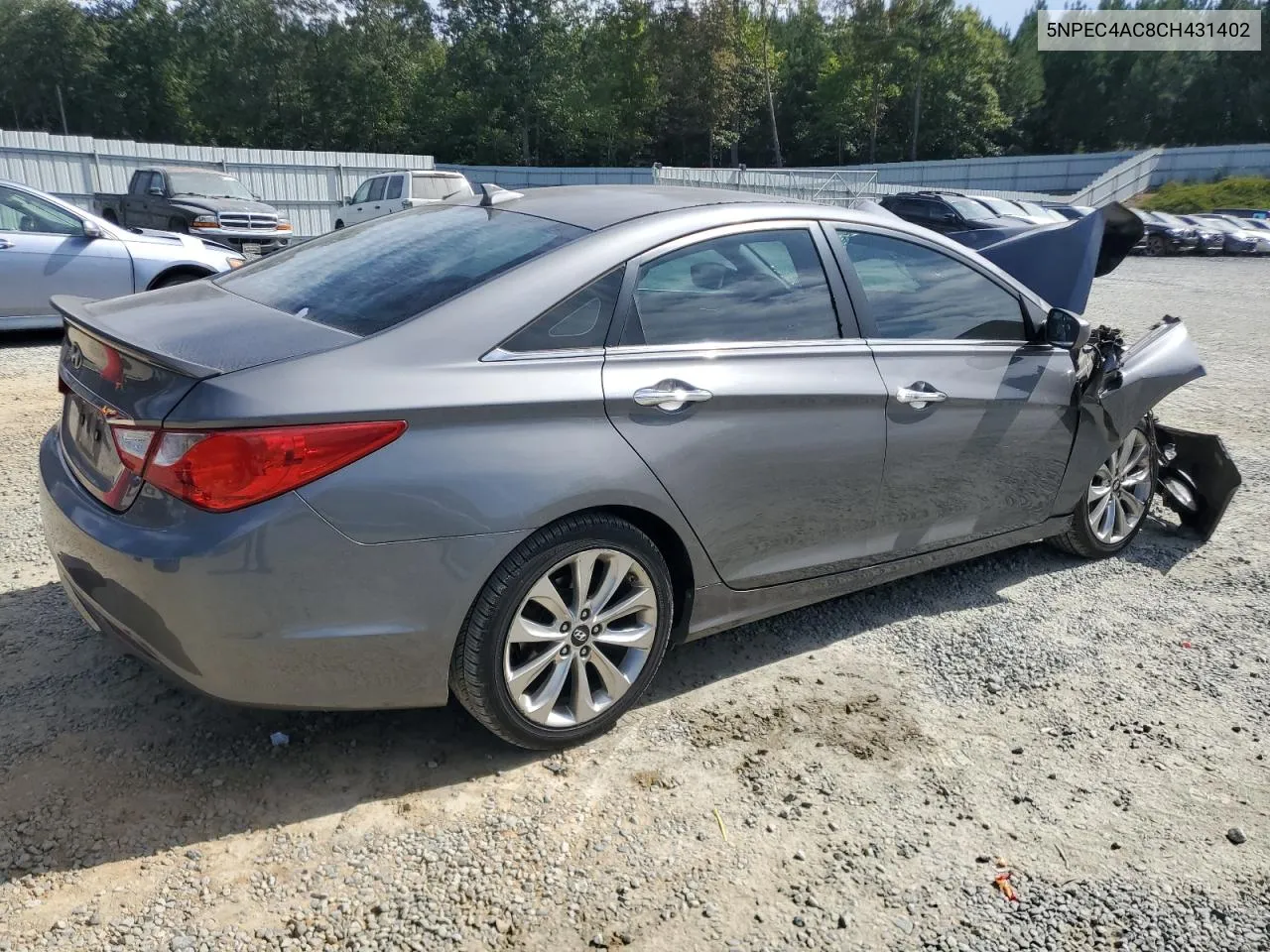 2012 Hyundai Sonata Se VIN: 5NPEC4AC8CH431402 Lot: 75403304