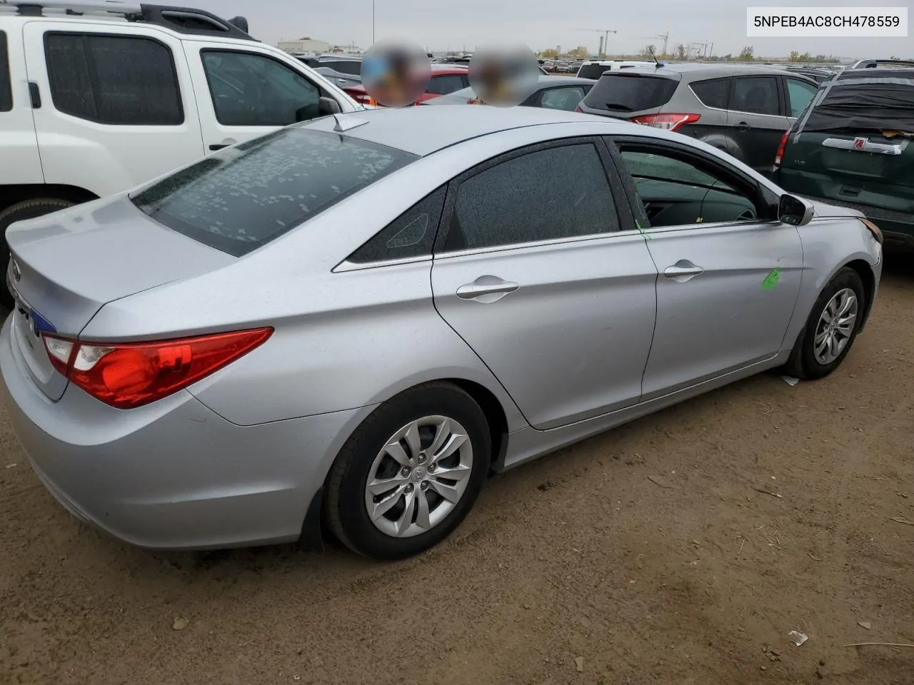 2012 Hyundai Sonata Gls VIN: 5NPEB4AC8CH478559 Lot: 75805284