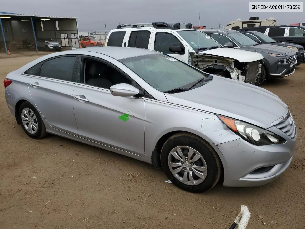 2012 Hyundai Sonata Gls VIN: 5NPEB4AC8CH478559 Lot: 75805284