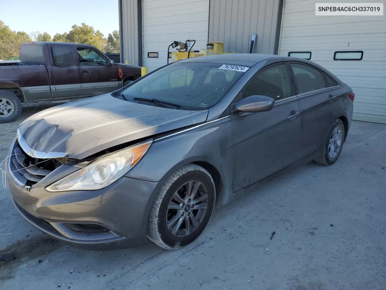 2012 Hyundai Sonata Gls VIN: 5NPEB4AC6CH337019 Lot: 76292624