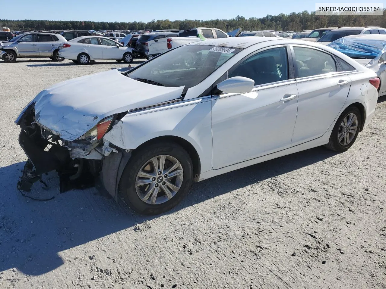 2012 Hyundai Sonata Gls VIN: 5NPEB4AC0CH356164 Lot: 76295894