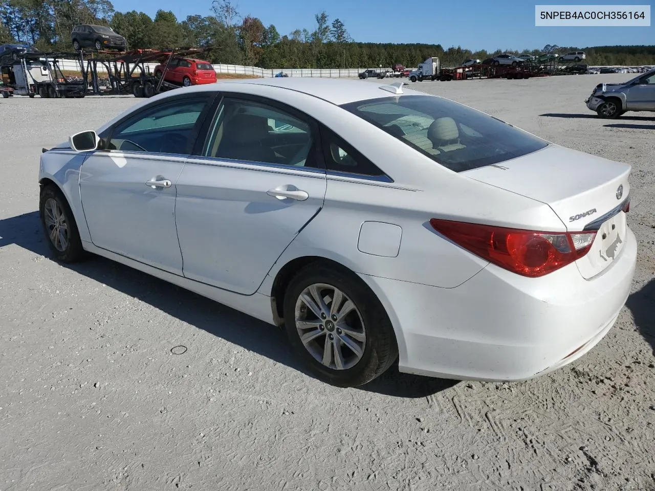 2012 Hyundai Sonata Gls VIN: 5NPEB4AC0CH356164 Lot: 76295894