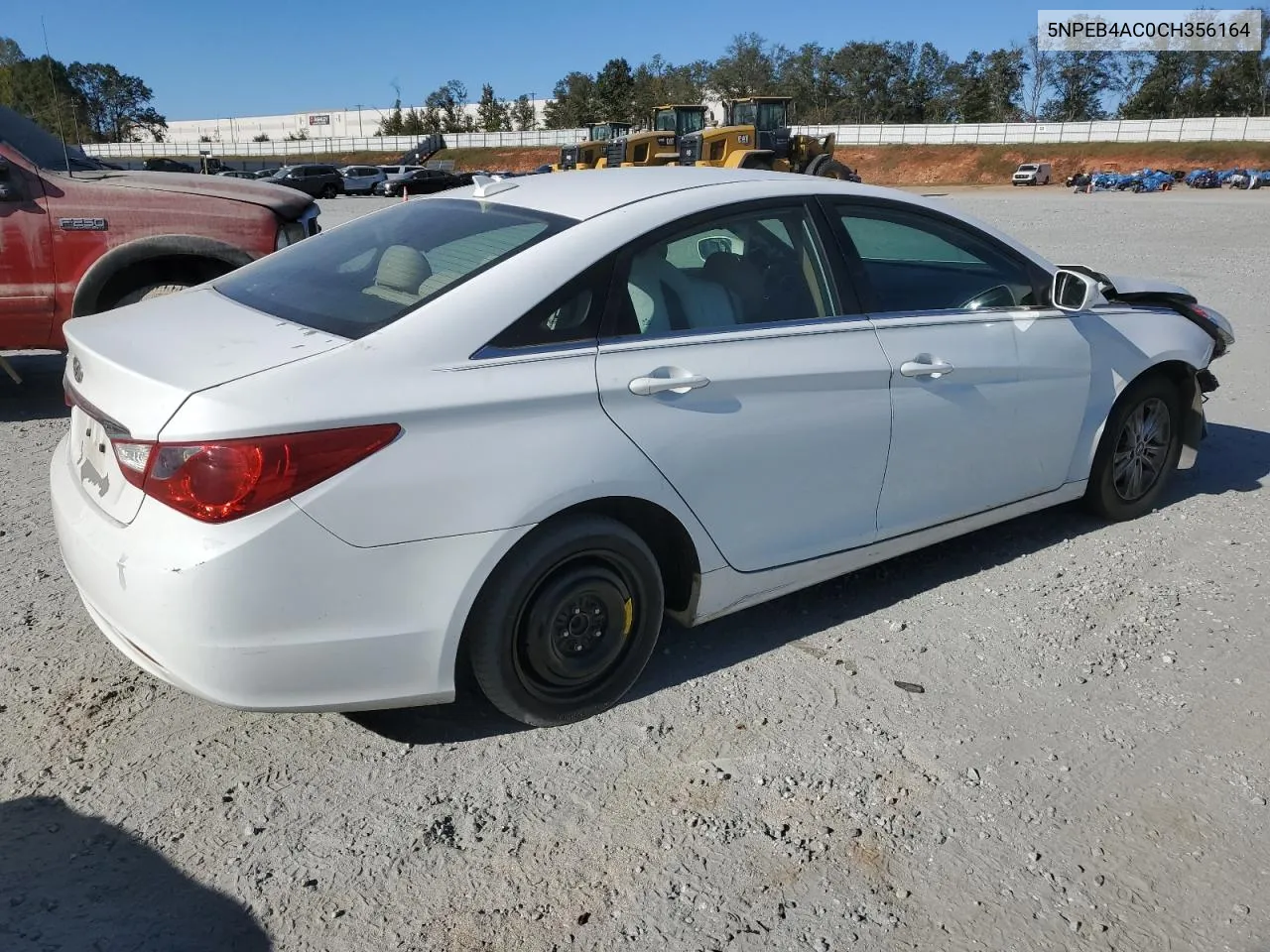 2012 Hyundai Sonata Gls VIN: 5NPEB4AC0CH356164 Lot: 76295894