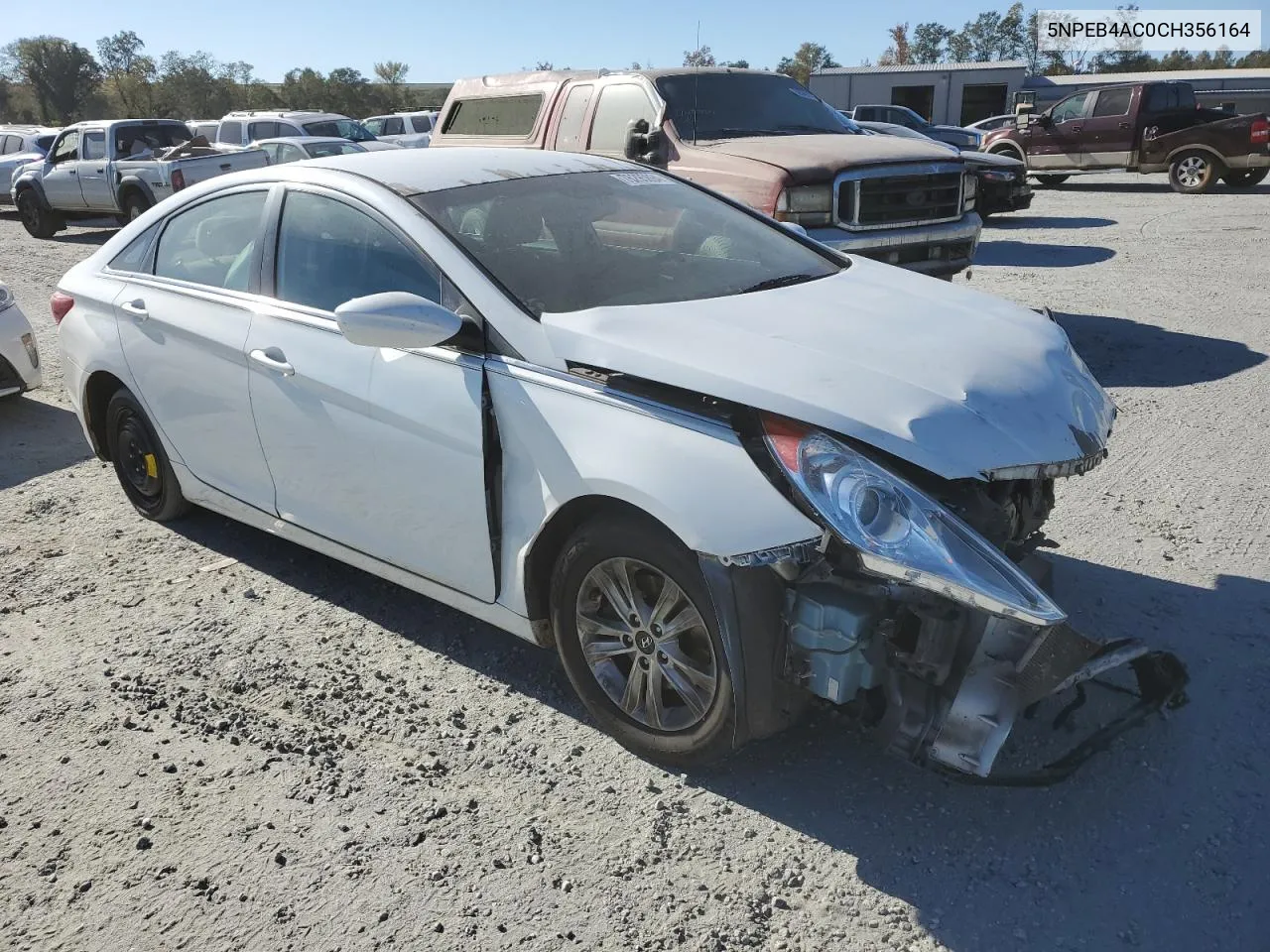 2012 Hyundai Sonata Gls VIN: 5NPEB4AC0CH356164 Lot: 76295894