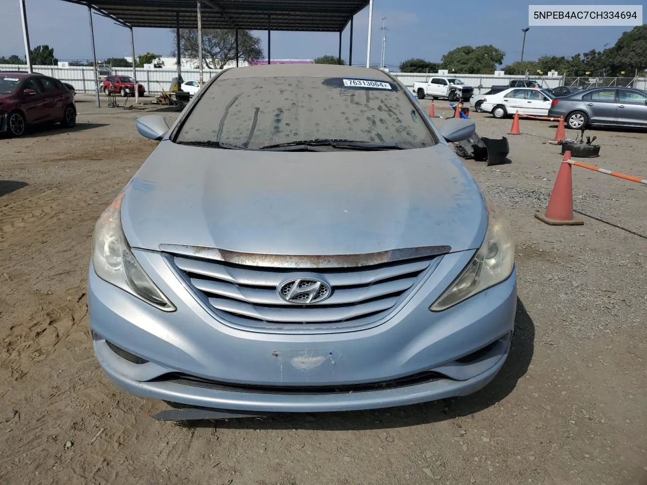 2012 Hyundai Sonata Gls VIN: 5NPEB4AC7CH334694 Lot: 76313064