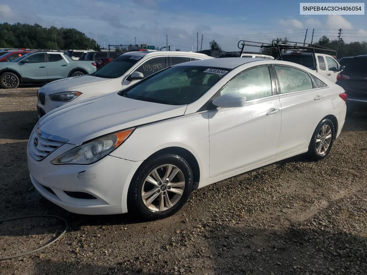 2012 Hyundai Sonata Gls VIN: 5NPEB4AC3CH406054 Lot: 76383634