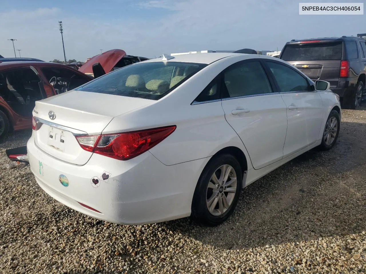 2012 Hyundai Sonata Gls VIN: 5NPEB4AC3CH406054 Lot: 76383634