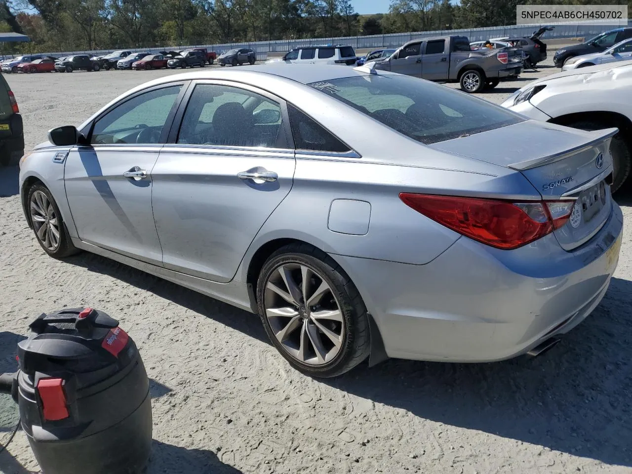 2012 Hyundai Sonata Se VIN: 5NPEC4AB6CH450702 Lot: 76407154