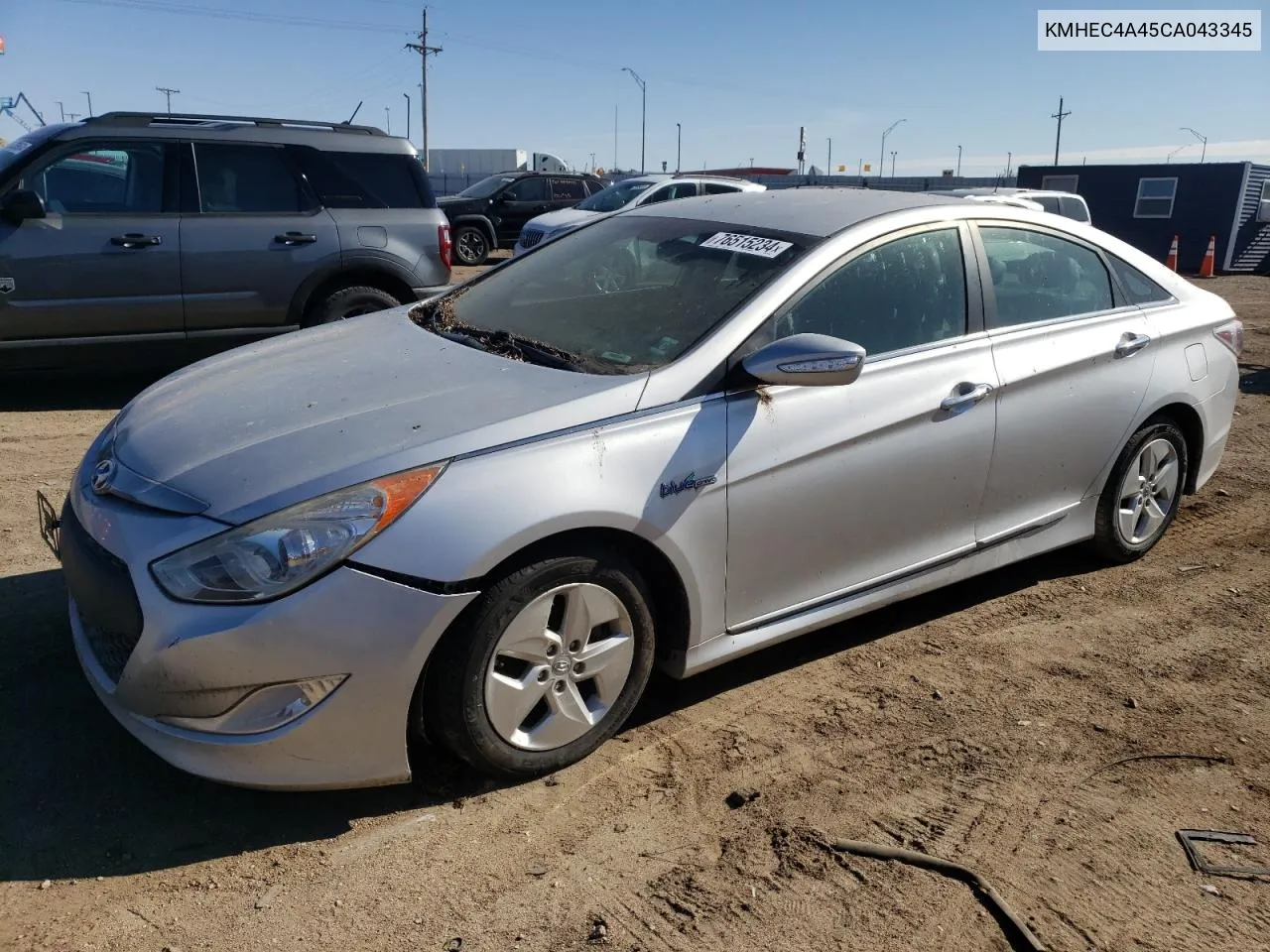 2012 Hyundai Sonata Hybrid VIN: KMHEC4A45CA043345 Lot: 76515234