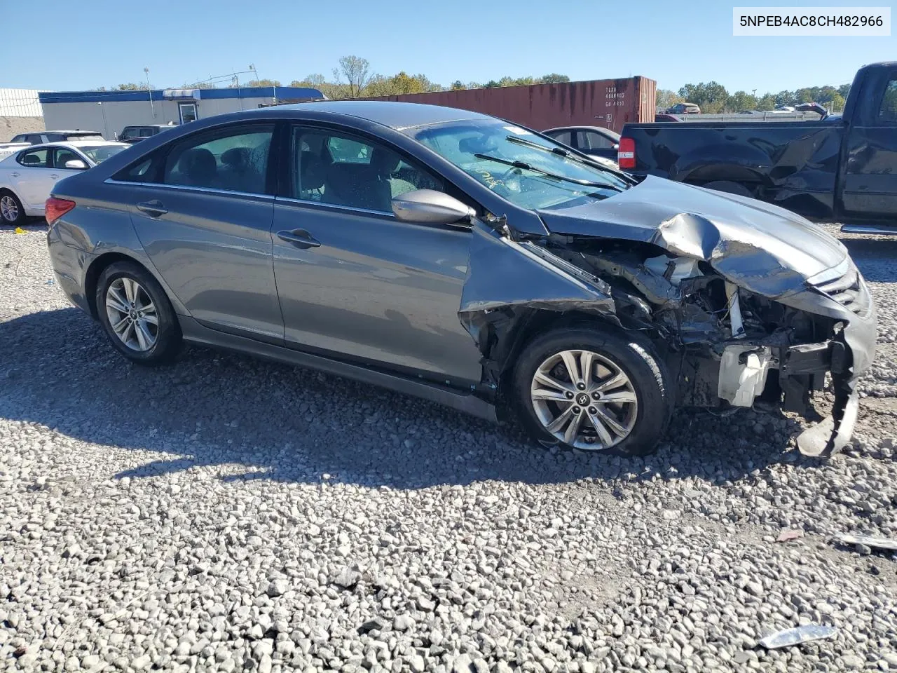 2012 Hyundai Sonata Gls VIN: 5NPEB4AC8CH482966 Lot: 76638744