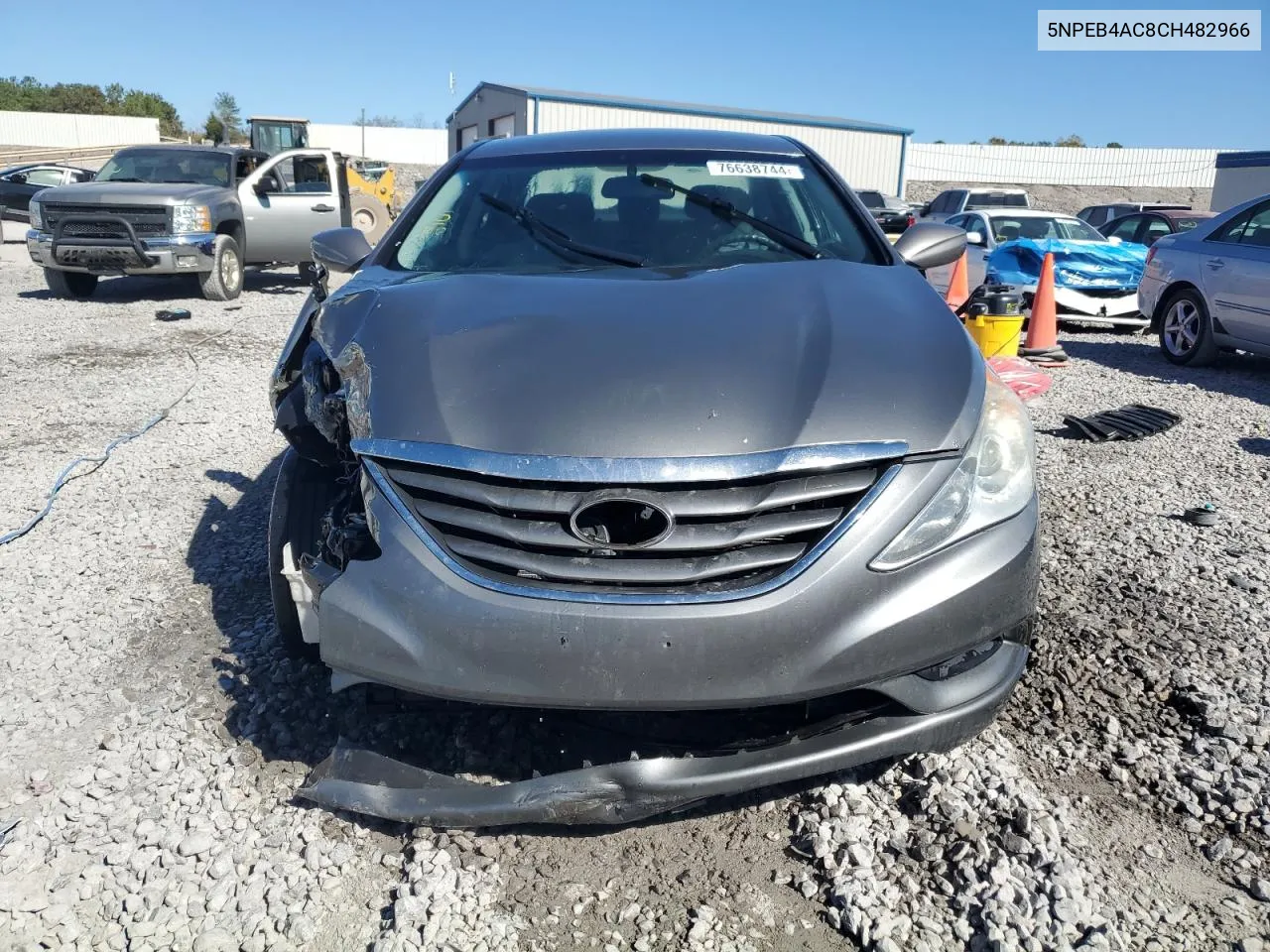 2012 Hyundai Sonata Gls VIN: 5NPEB4AC8CH482966 Lot: 76638744