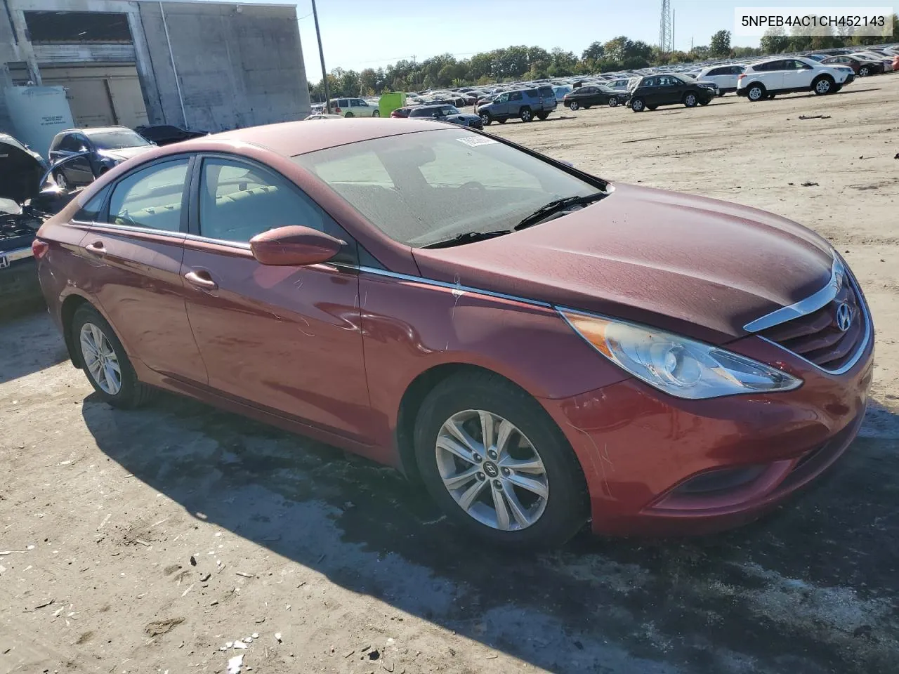 2012 Hyundai Sonata Gls VIN: 5NPEB4AC1CH452143 Lot: 76652664