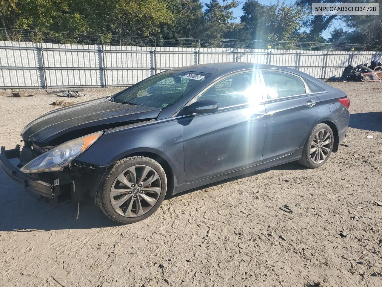 2012 Hyundai Sonata Se VIN: 5NPEC4AB3CH334728 Lot: 76806854