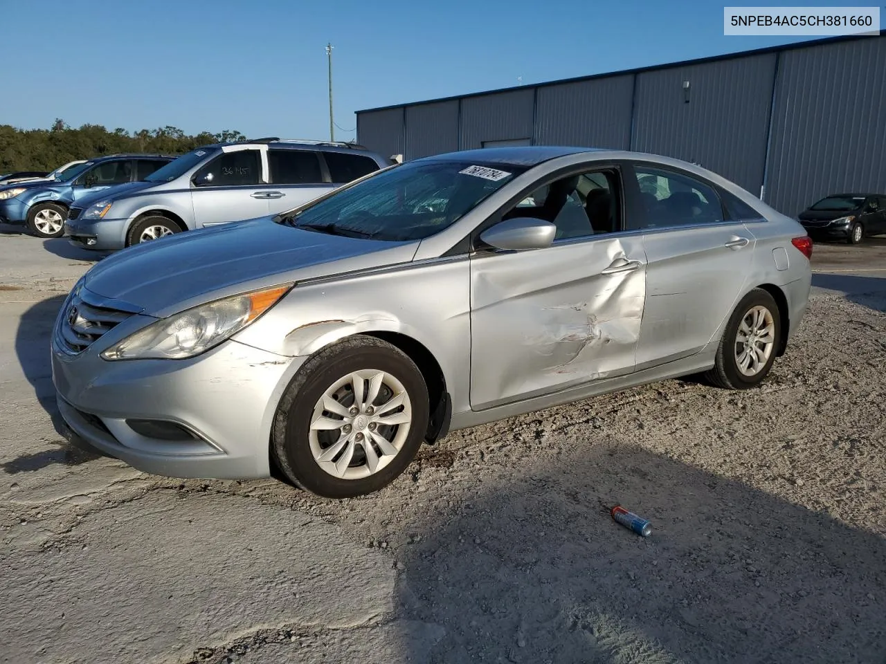 2012 Hyundai Sonata Gls VIN: 5NPEB4AC5CH381660 Lot: 76810784