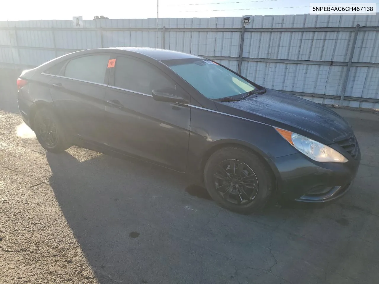 2012 Hyundai Sonata Gls VIN: 5NPEB4AC6CH467138 Lot: 76900724