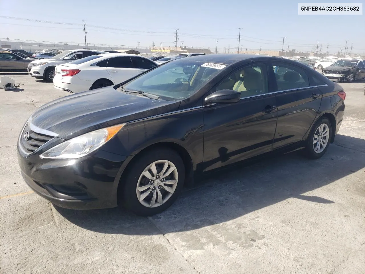 2012 Hyundai Sonata Gls VIN: 5NPEB4AC2CH363682 Lot: 76948074