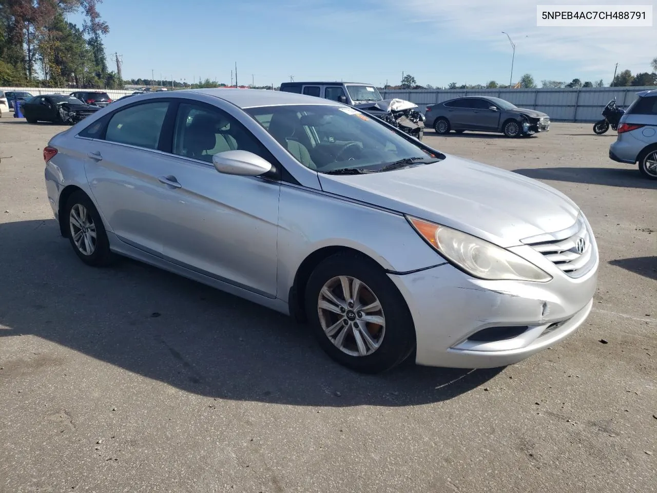 2012 Hyundai Sonata Gls VIN: 5NPEB4AC7CH488791 Lot: 77065064