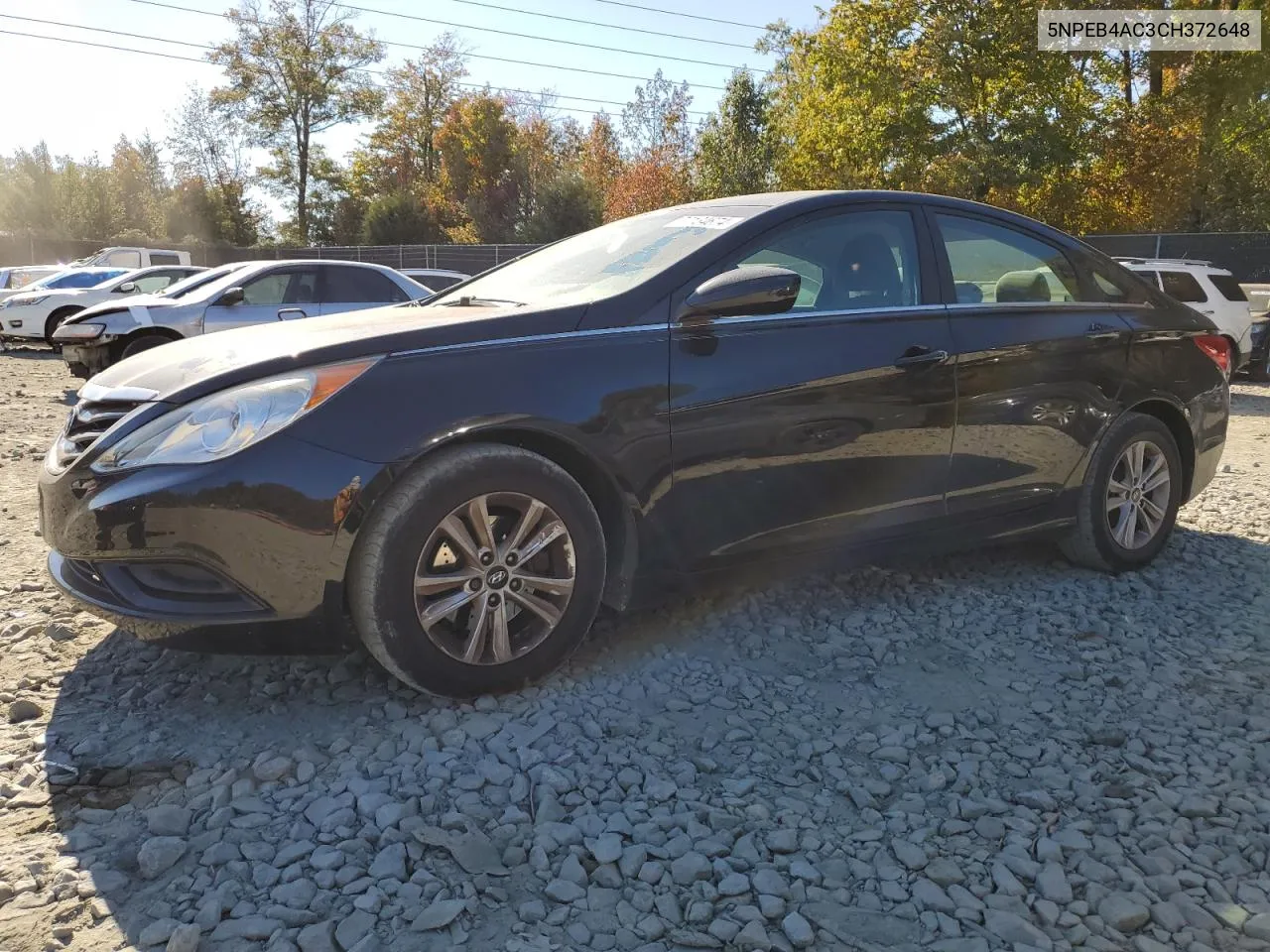 2012 Hyundai Sonata Gls VIN: 5NPEB4AC3CH372648 Lot: 77134674