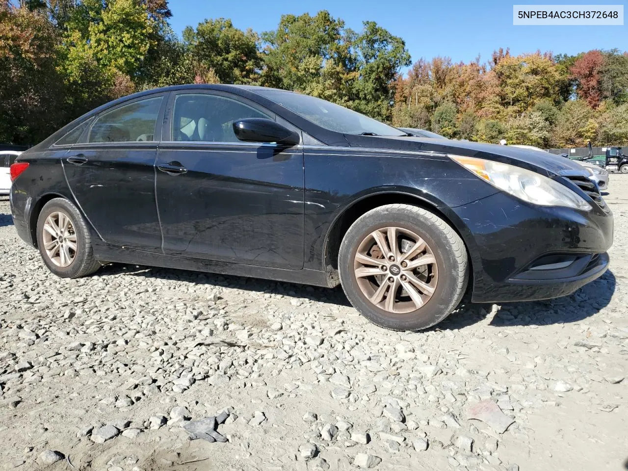 2012 Hyundai Sonata Gls VIN: 5NPEB4AC3CH372648 Lot: 77134674