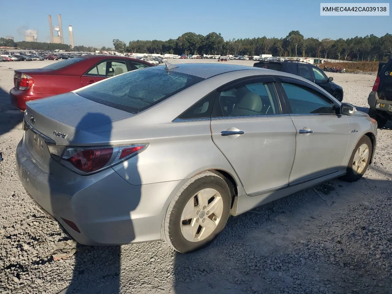 2012 Hyundai Sonata Hybrid VIN: KMHEC4A42CA039138 Lot: 77306224