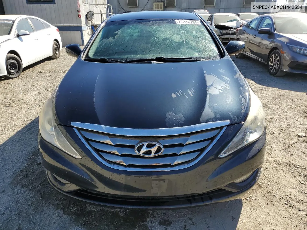 2012 Hyundai Sonata Se VIN: 5NPEC4ABXCH442554 Lot: 77316794