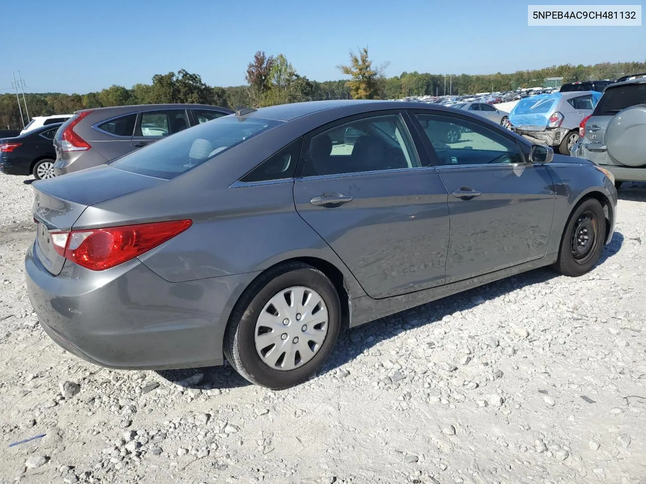 2012 Hyundai Sonata Gls VIN: 5NPEB4AC9CH481132 Lot: 77410924