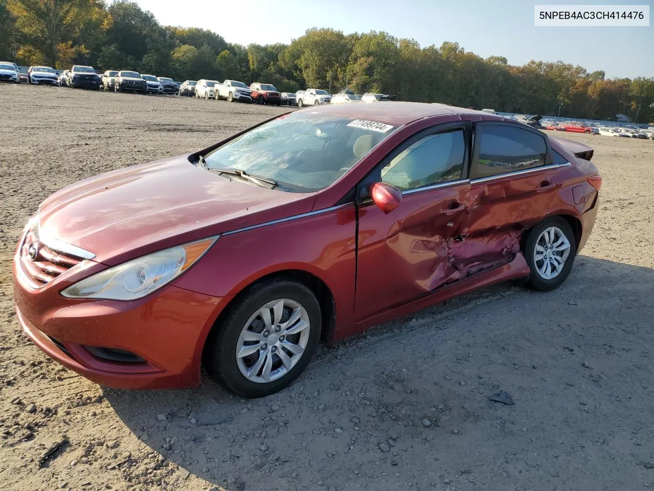 2012 Hyundai Sonata Gls VIN: 5NPEB4AC3CH414476 Lot: 77499744