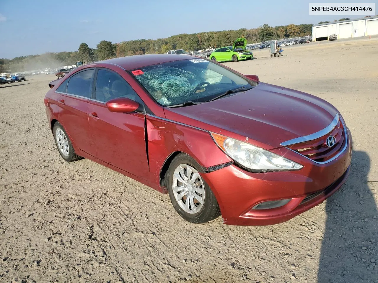 2012 Hyundai Sonata Gls VIN: 5NPEB4AC3CH414476 Lot: 77499744