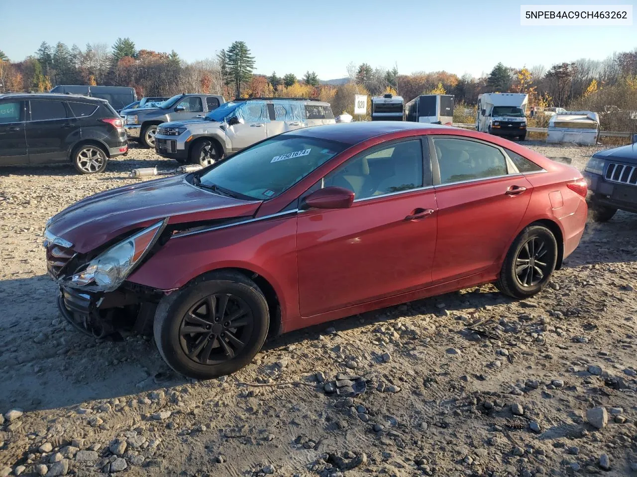 2012 Hyundai Sonata Gls VIN: 5NPEB4AC9CH463262 Lot: 77501674